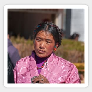 Tibetan Woman, Lhasa, Tibet. Sticker